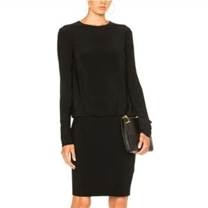 Norma Kamali "Babydoll" Black Long Sleeved Dress